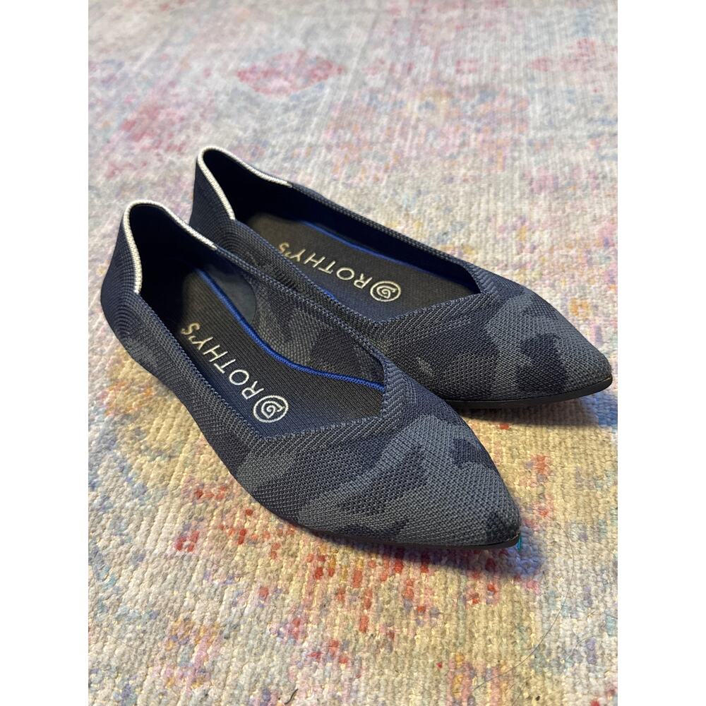 Rothy’s Retired The Point In Dark Camo Flats 6.5